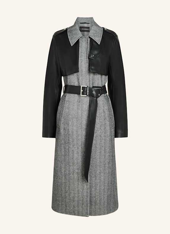 KARL LAGERFELD Mantel GRAU/ SCHWARZ
