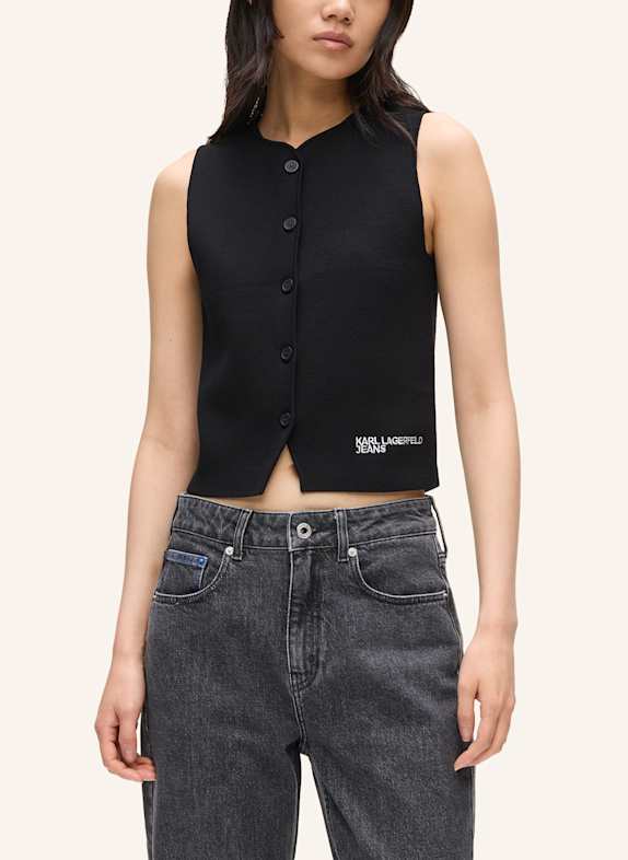 KARL LAGERFELD JEANS Top SCHWARZ