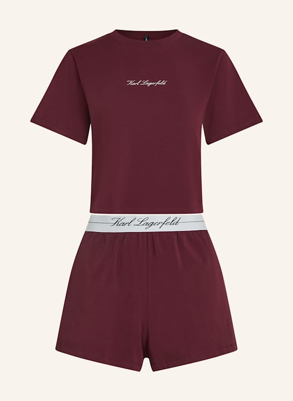KARL LAGERFELD Nachtwäsche DUNKELROT