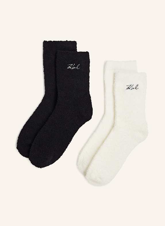 KARL LAGERFELD Socken BEIGE/ SCHWARZ