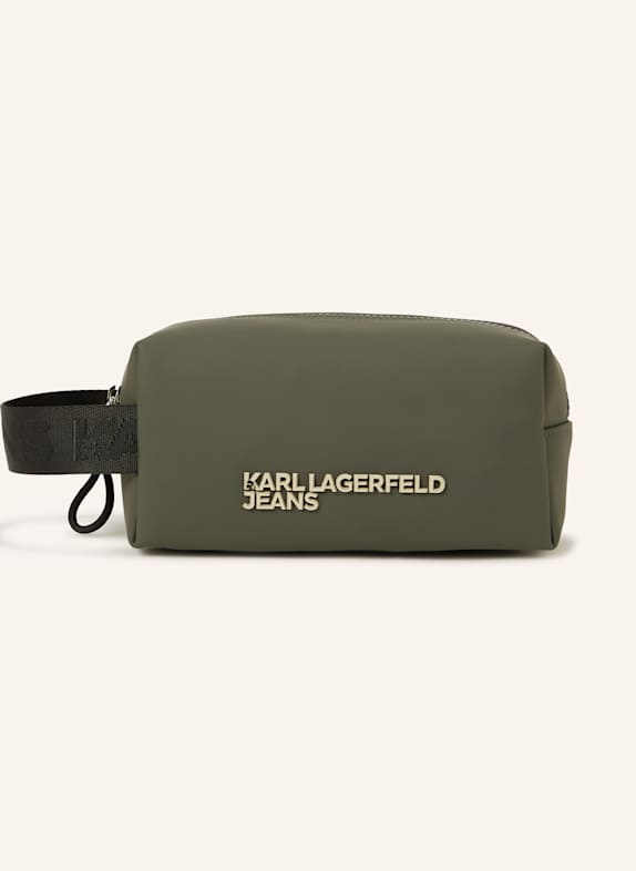 KARL LAGERFELD JEANS Kosmetiktasche DUNKELGRÜN