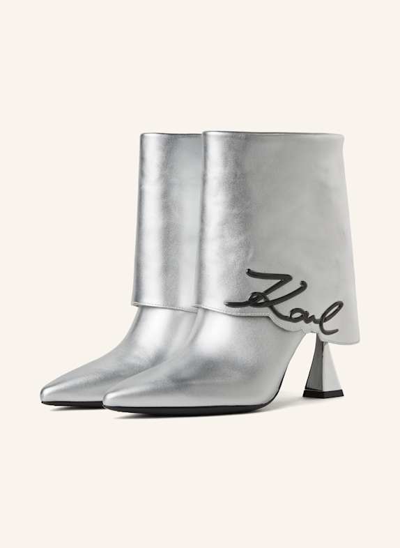 KARL LAGERFELD Stiefel SILBER