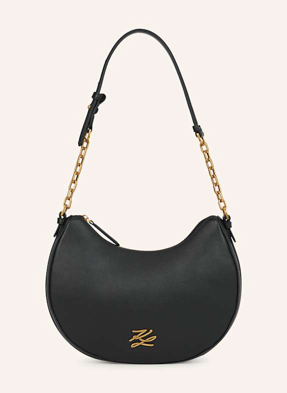 KARL LAGERFELD K/Autograph Schultertasche SCHWARZ/ GOLD
