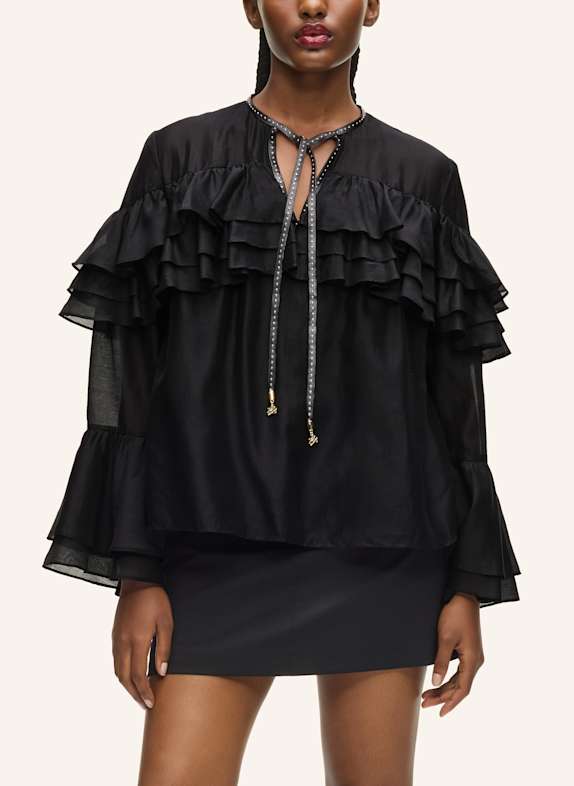 KARL LAGERFELD Bluse SCHWARZ