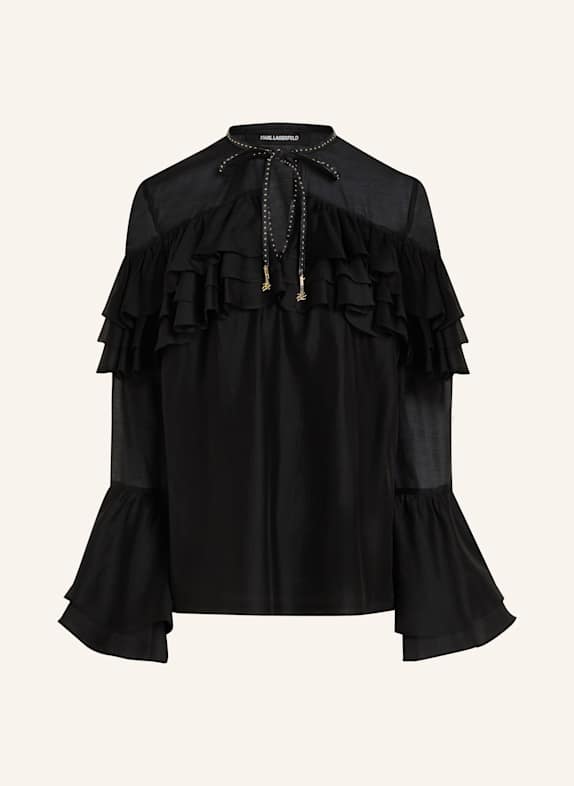 KARL LAGERFELD Bluse SCHWARZ