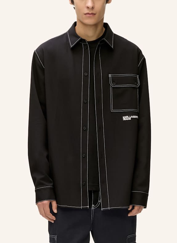 KARL LAGERFELD JEANS Hemd SCHWARZ