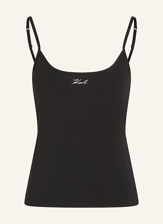 KARL LAGERFELD Top BEIGE/ SCHWARZ