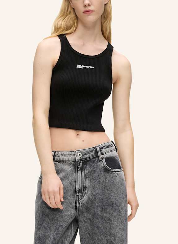 KARL LAGERFELD JEANS Top SCHWARZ