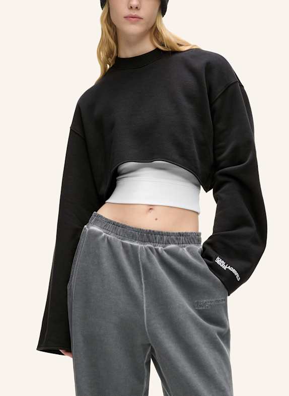 KARL LAGERFELD JEANS Sweatshirt WEISS / SCHWARZ