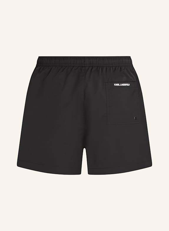 KARL LAGERFELD Badeshorts SCHWARZ