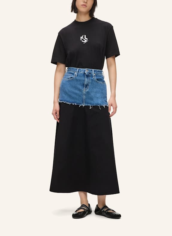 KARL LAGERFELD JEANS Rock BLAU / SCHWARZ