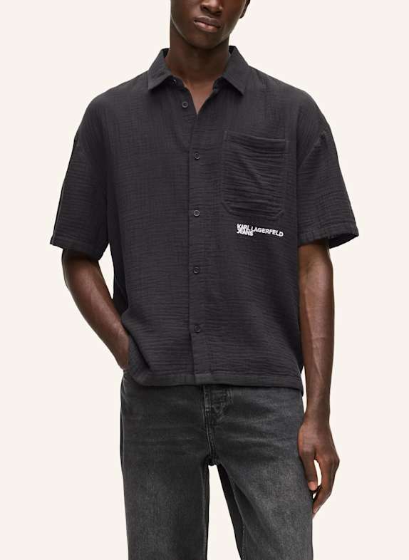 KARL LAGERFELD JEANS Hemd SCHWARZ