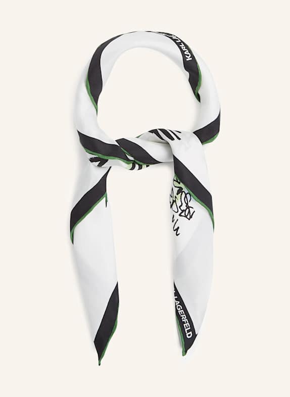 KARL LAGERFELD Schal WEISS/ SCHWARZ