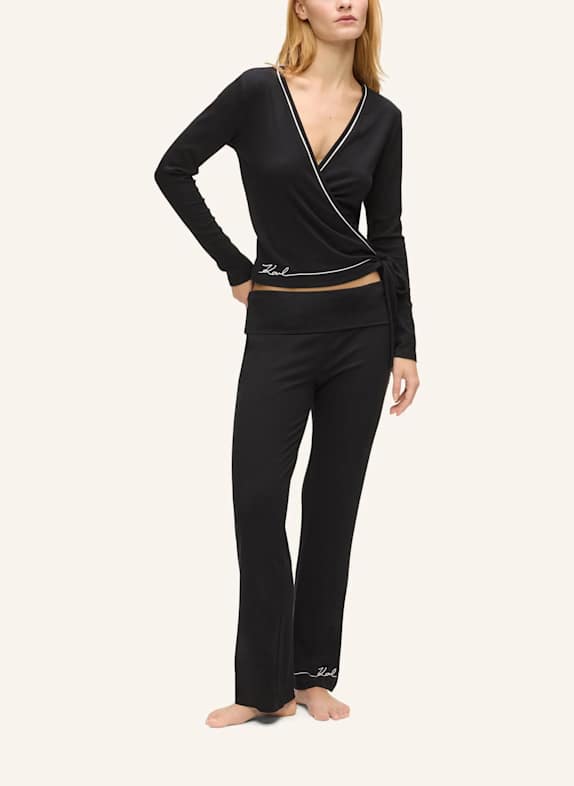KARL LAGERFELD Hose SCHWARZ