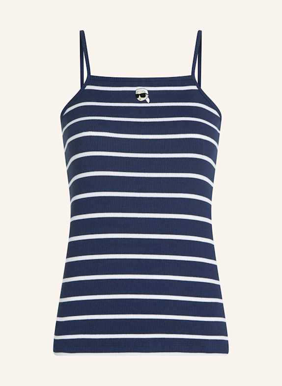 KARL LAGERFELD Unterhemd DUNKELBLAU/ WEISS