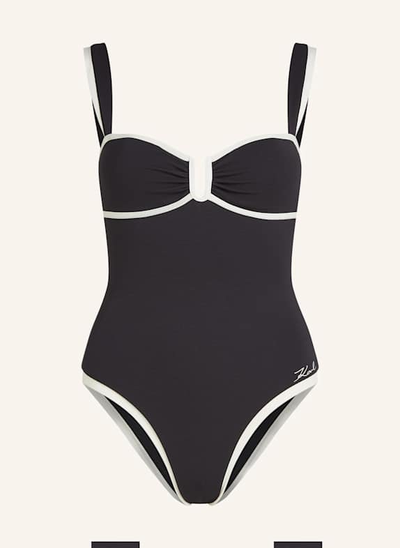KARL LAGERFELD Badeanzug SCHWARZ