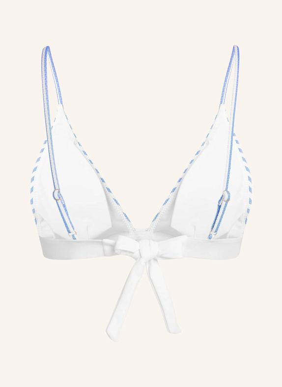 KARL LAGERFELD Bikini-Top BLAU / WEISS