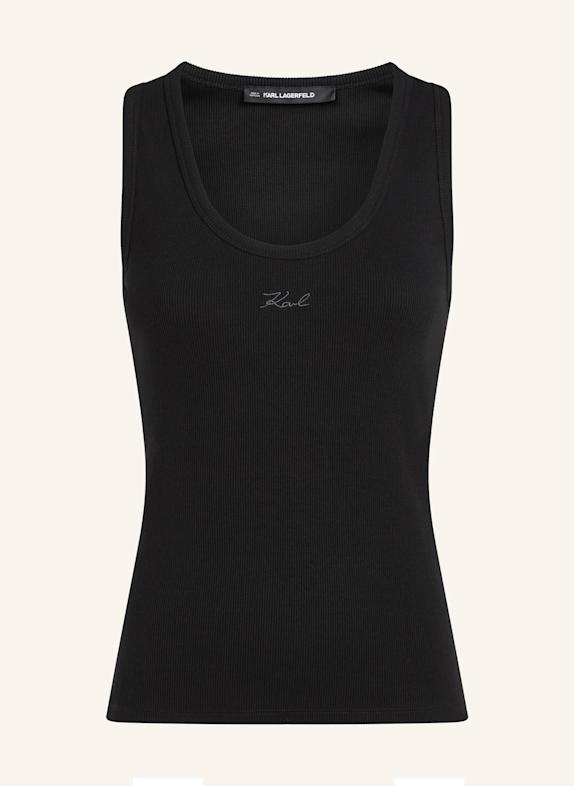 KARL LAGERFELD Unterhemd SCHWARZ