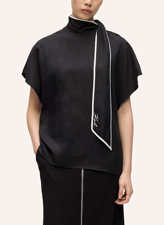 KARL LAGERFELD Bluse SCHWARZ