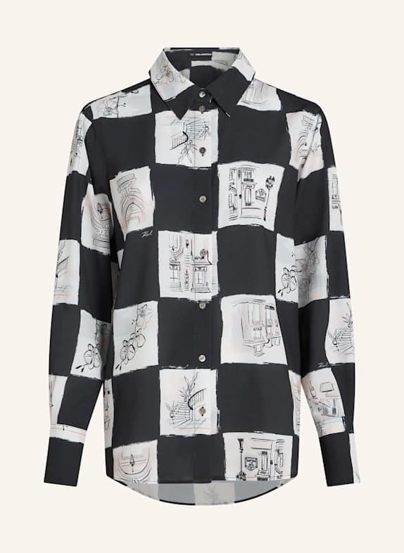 KARL LAGERFELD Bluse SCHWARZ
