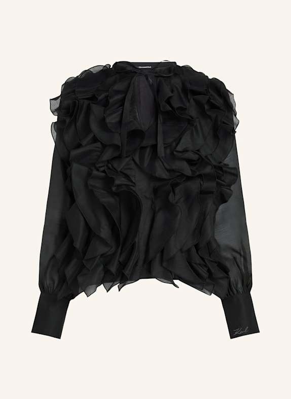 KARL LAGERFELD Bluse SCHWARZ