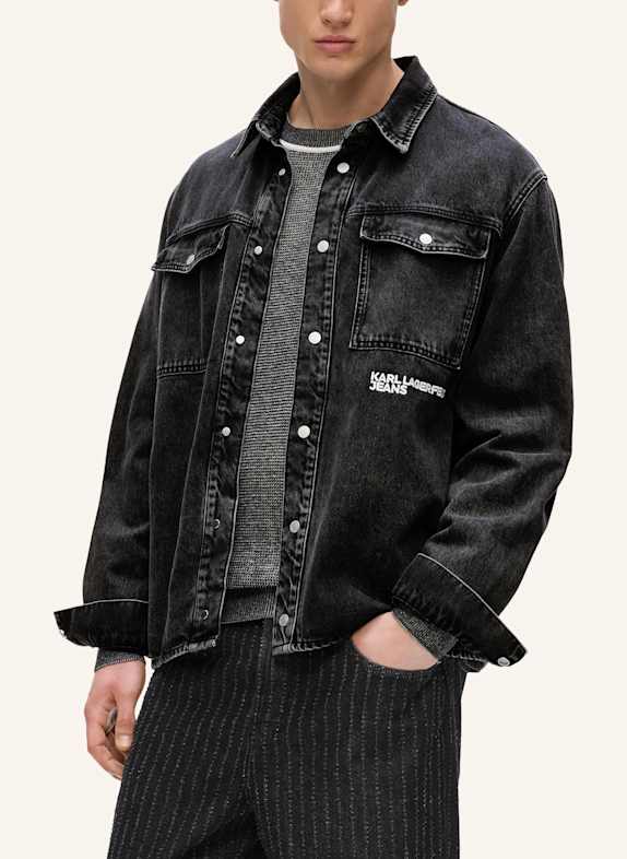 KARL LAGERFELD JEANS Hemd SCHWARZ