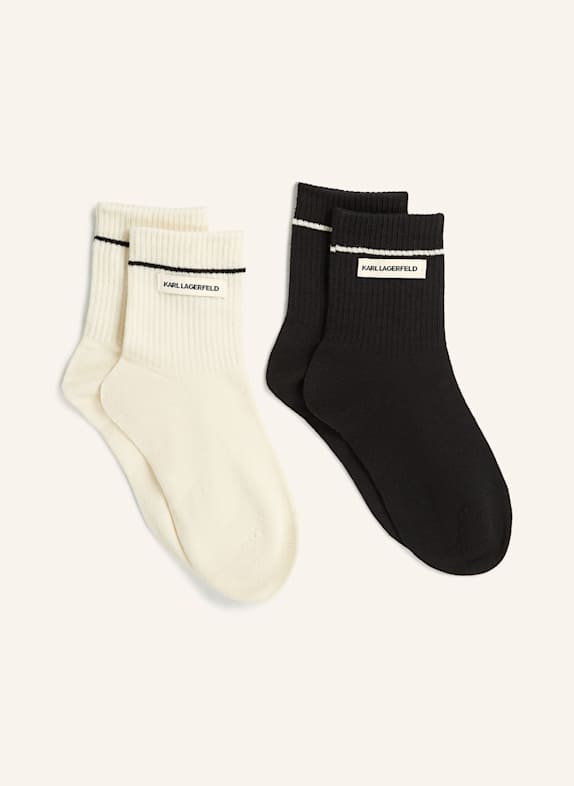 KARL LAGERFELD 2er-Pack Socken BEIGE/ SCHWARZ