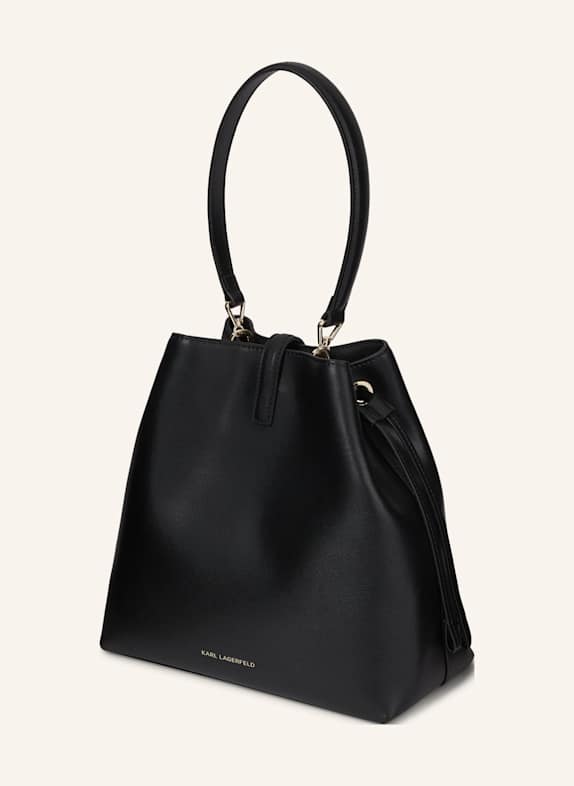 KARL LAGERFELD Beuteltasche SCHWARZ/ GOLD