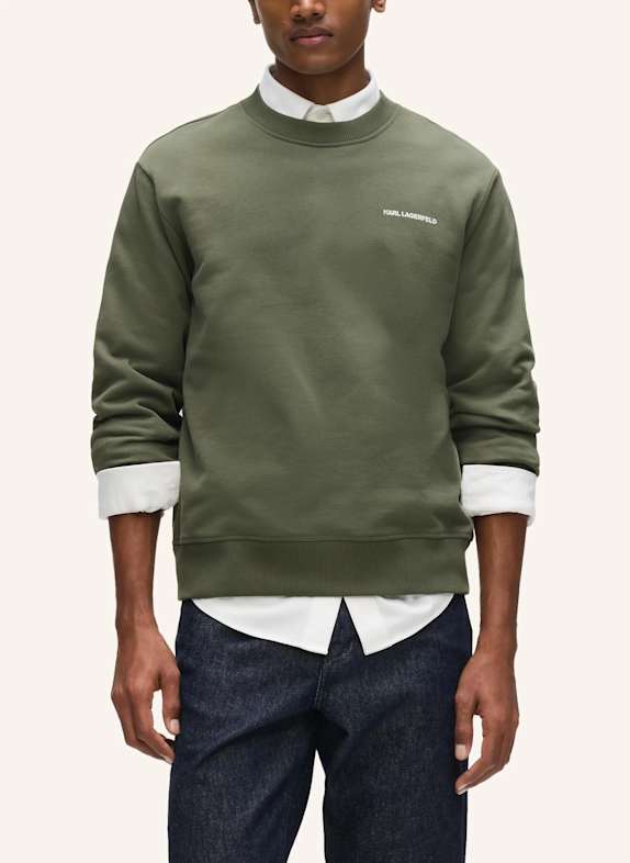 KARL LAGERFELD Sweatshirt DUNKELGRÜN