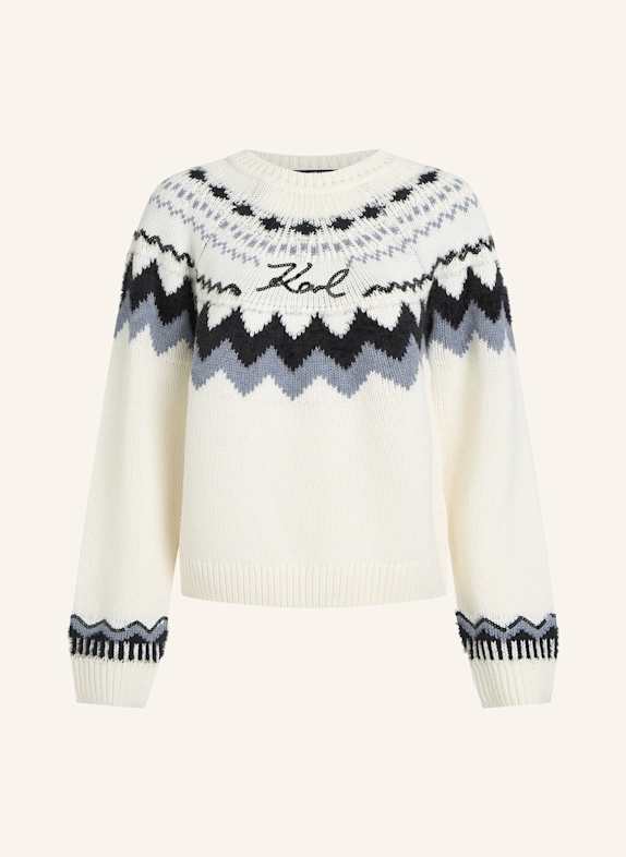 KARL LAGERFELD Top WEISS/ SCHWARZ