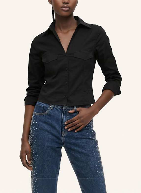 KARL LAGERFELD JEANS Bluse SCHWARZ