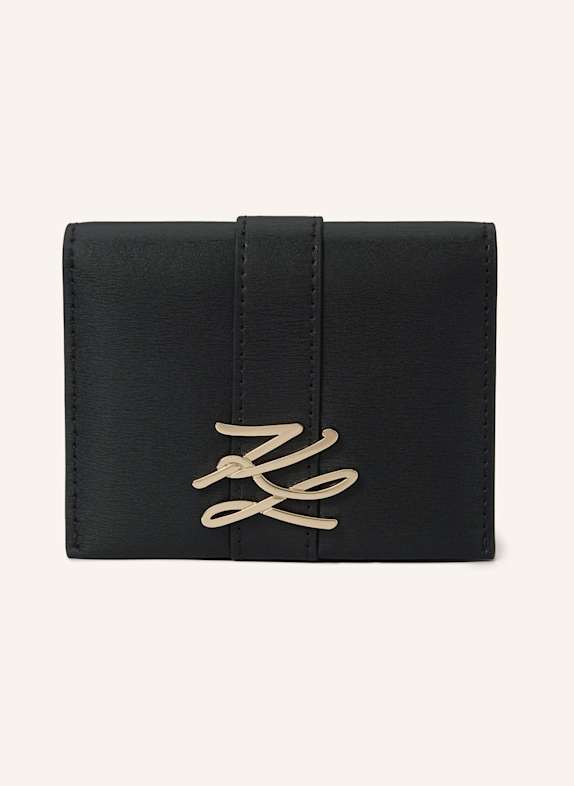 KARL LAGERFELD Kartenetui SCHWARZ/ GOLD