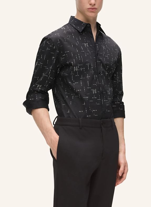 KARL LAGERFELD Hemd SCHWARZ
