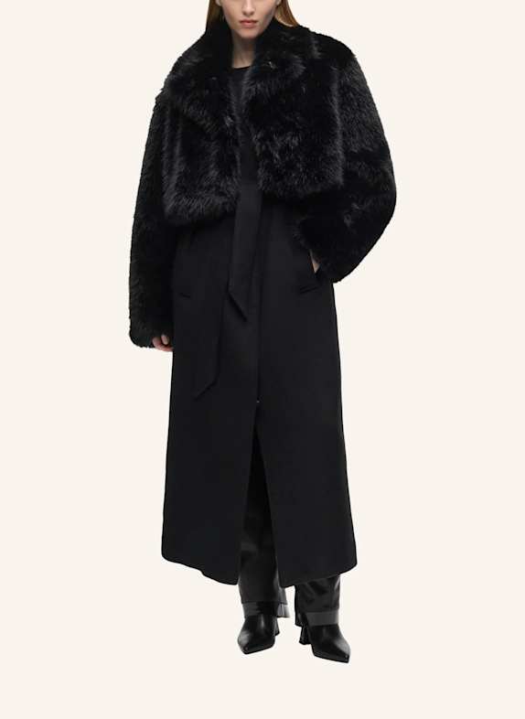 KARL LAGERFELD Mantel SCHWARZ