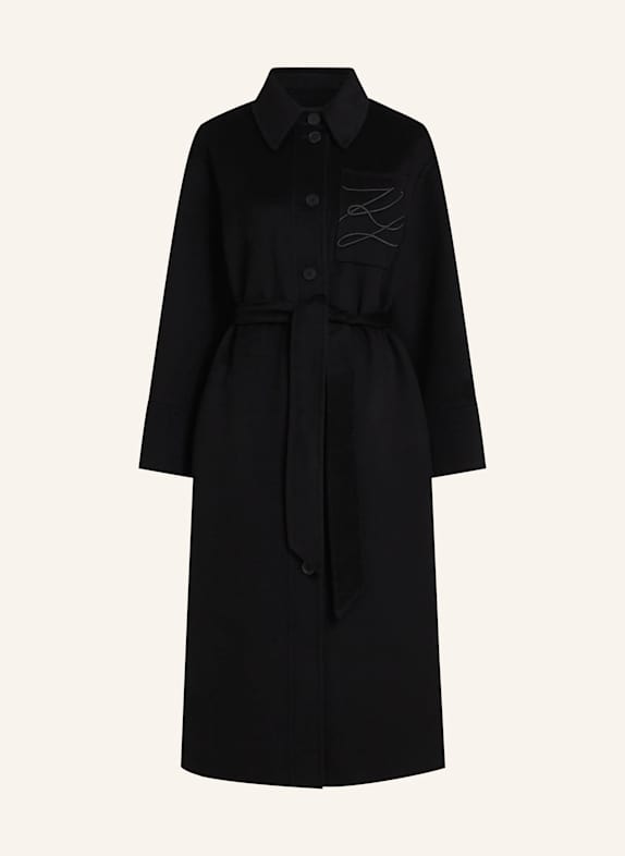 KARL LAGERFELD Mantel SCHWARZ