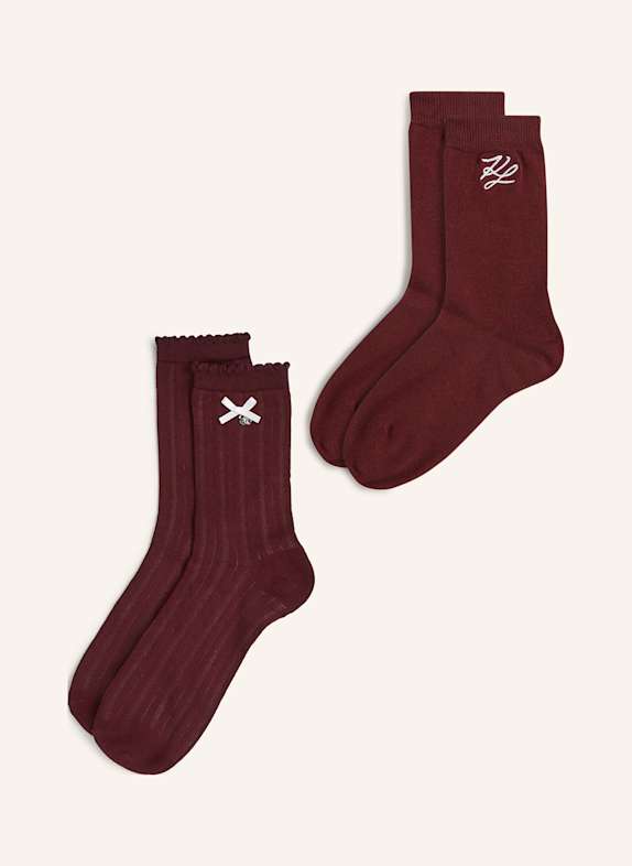KARL LAGERFELD Socken DUNKELROT
