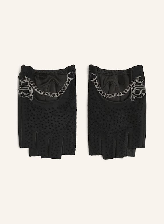 KARL LAGERFELD Handschuhe SILBER