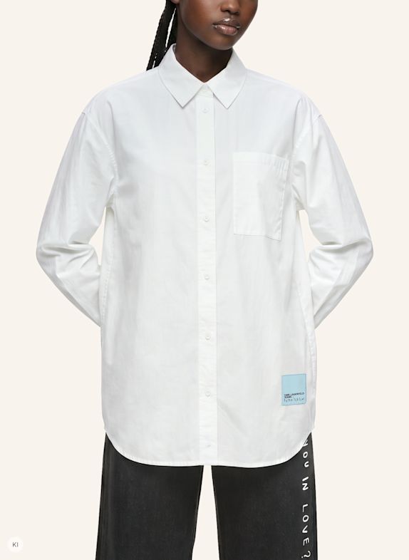 KARL LAGERFELD JEANS Bluse x Pietro Terzini WEISS
