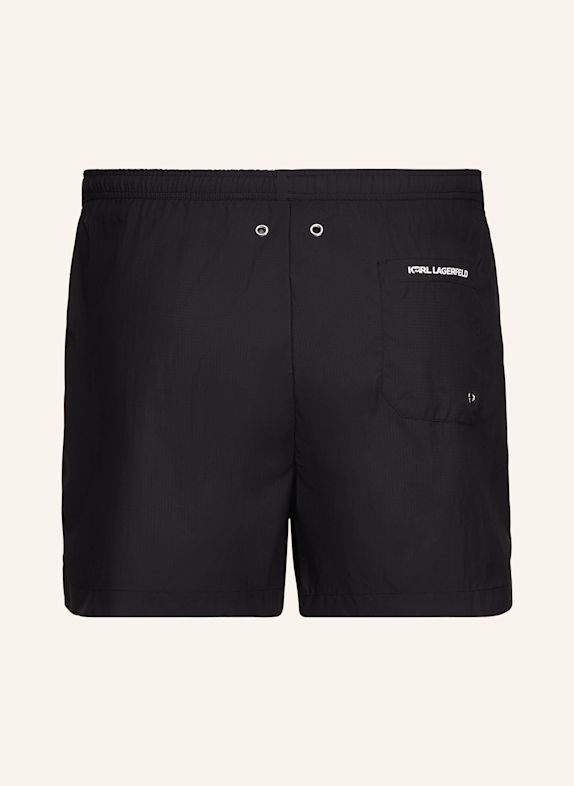 KARL LAGERFELD Badeshorts SCHWARZ