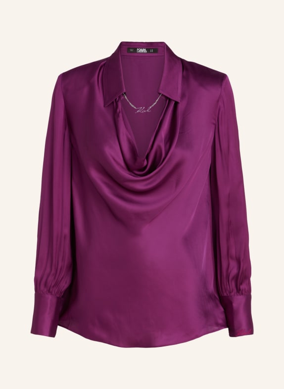 KARL LAGERFELD Bluse DUNKELLILA