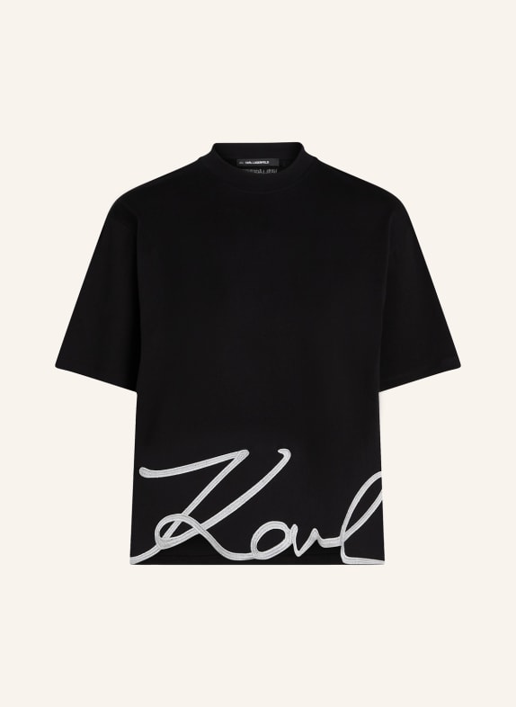 KARL LAGERFELD T-shirt SCHWARZ/ SILBER