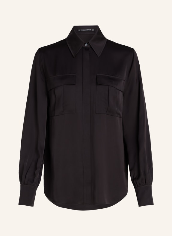 KARL LAGERFELD Bluse SCHWARZ