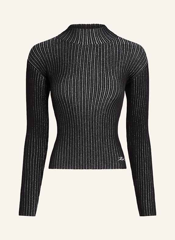 KARL LAGERFELD Sweatshirt SCHWARZ/ SILBER