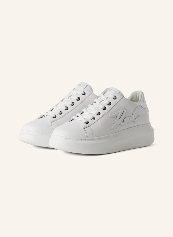 KARL LAGERFELD KAPRI SIGNIA NIEDRIGE SNEAKER WEISS