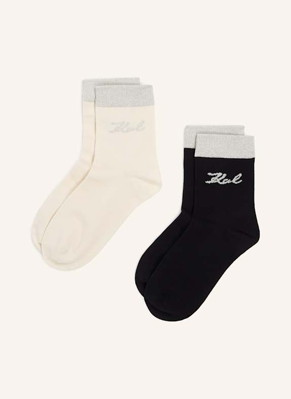 KARL LAGERFELD Socken SCHWARZ/ BEIGE