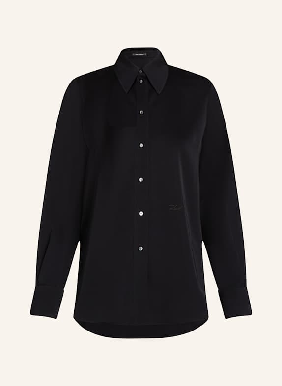 KARL LAGERFELD BUTTON-DOWN-BLUSE SCHWARZ