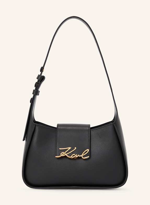 KARL LAGERFELD Schultertasche SCHWARZ/ GOLD