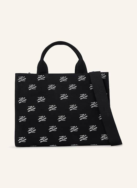 KARL LAGERFELD K/AUTOGRAPH SQUARE MEDIUM TOTE BAG SCHWARZ