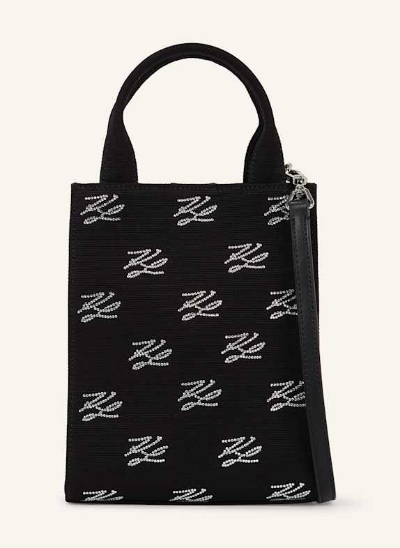 KARL LAGERFELD K/AUTOGRAPH SQUARE SMALL TOTE BAG SCHWARZ