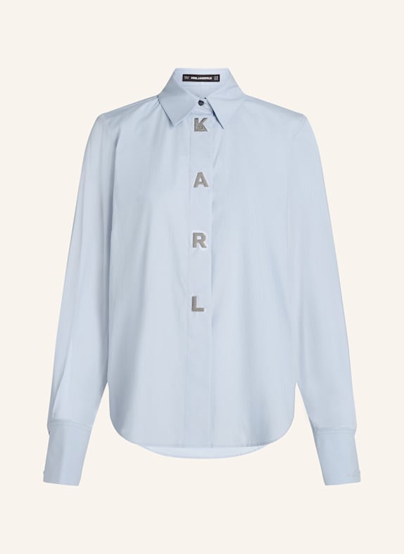 KARL LAGERFELD BLUSE MIT KARL-SCHRIFTZUG HELLBLAU